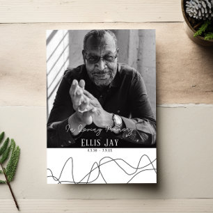 Élégant   Funérailles modernes   Invitation