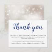 Elégant funéraire bleu Merci blanc (Devant / Derrière)