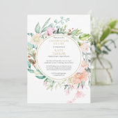 Elegant Funeral Celebration of Life Floral Kaart (Staand voorkant)