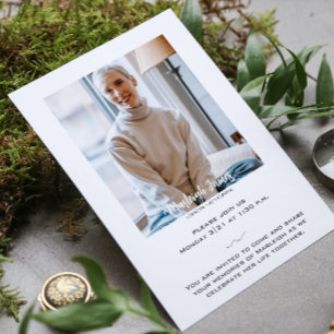 Elegant Funeral Celebration of Life Invitation Kaart