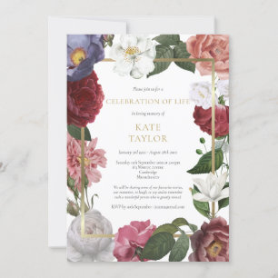 Elegant Funeral Celebration of Life Roos Floral Kaart