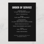 Elegant Funeral Ceremony Programs with Photo Programma (Achterkant)