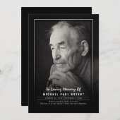 Elegant Funeral Ceremony Programs with Photo Programma (Voorkant / Achterkant)