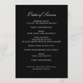 Elegant Funeral Ceremony Programs with Photo Programma (Achterkant)