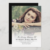 Elegant Funeral Ceremony Programs with Photo Programma (Voorkant / Achterkant)
