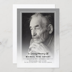 Elegant Funeral Ceremony Programs with Photo Programma