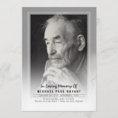 Elegant Funeral Ceremony Programs with Photo Programma (Voorkant)