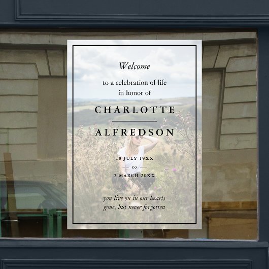 Elegant Funeral | Foto van Chic Memorial Service Raamsticker