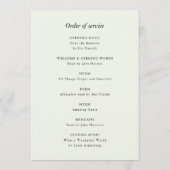 Elegant Funeral | Fotovolgorde van servicemonoraal Programma (Achterkant)