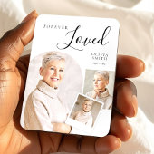 Elegant Funeral Keepsake with Custom Photo Collage Magneet