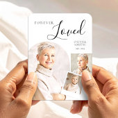Elegant Funeral Keepsake with Custom Photo Collage Magneet