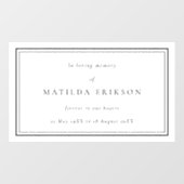 Elegant Funeral | Klassiek bij het liefhebben van  Raamsticker (Vel)