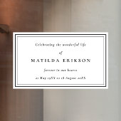 Elegant Funeral | Klassiek bij het liefhebben van  Raamsticker