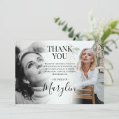 Elegant Funeral Memorial before & After Photo Bedankkaart (Staand voorkant)