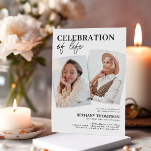 Elegant Funeral Memorial Kaart