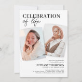 Elegant Funeral Memorial Kaart (Voorkant)