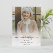 Elegant Funeral Memorial Order Of Service Photo Programma (Staand voorkant)