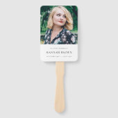 Elegant Funeral | Minimale viering van het leven Handwaaier (Voorkant)