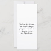 Elegant Funeral Service Memorial Kaart (Achterkant)