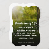 Elegant Funeral | Viering van het moderne leven Kaart (Voorkant / Achterkant)