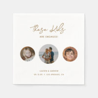 Elegant Funny Gold Kinder Foto Engagement Party