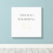 Elegant Funny Wall Canvas – Minimal Decor Art Afdruk (Insitu (Houten vloer))