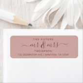 Elegant Future MR en MRS Address Cinnamon Roos Etiket (Insitu)