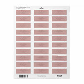 Elegant Future MR en MRS Address Cinnamon Roos Etiket (Full Sheet)