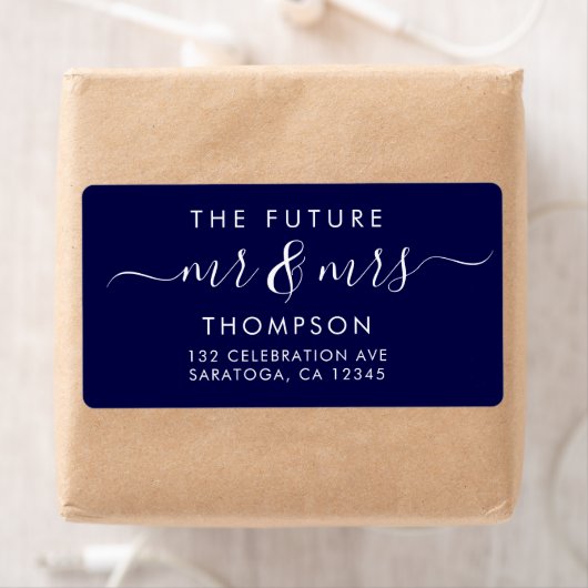Elegant Future MR en MRS Modern Navy Blue Etiket (Insitu)