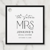 Elegant Future Mrs Bruidsfeestje Bedankjes Labels (Voorkant)