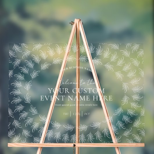 Elegant Gala Business Transparant Acryl Teken Acryl Bord (Neutraal)