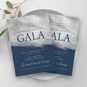 Elegant GALA Company Zilveren Borstel Marine Kaart