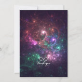 Elégant Galaxy magnifique invitation de mariage (Dos)