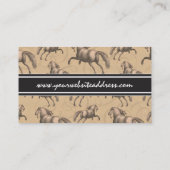 Elegant Galloping Spanish Horse Visitekaartje (Achterkant)