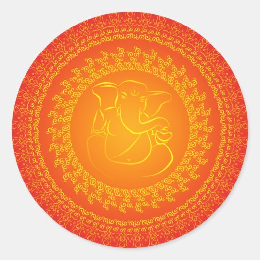 Élégant Ganesh Classy/ Sticker de Dieu indien (Devant)