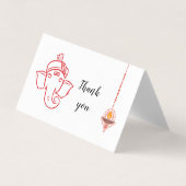 Elegant Ganesh Dieu Mariage indien Merci (Front)