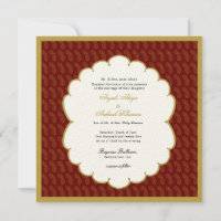 Elegant Ganesh gold and red Indian bruiloft