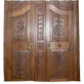 Elégant garde-robe ancienne sculptée Douche rideau (Devant)