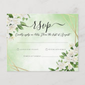ELEGANT GARDEN FLORAL GREENERY Wedding Carte RSVP (Devant)