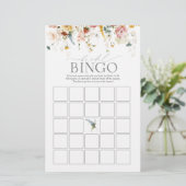 Elegant Garden Flowers Bridal Bingo Game (Staand voorkant)