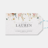 Elegant Garden Flowers Vrijgezellenfeest No Wrap Cadeaulabel (Voorkant (Horizontaal))
