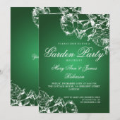 Elegant Garden Party Rozen Green Kaart (Voorkant / Achterkant)