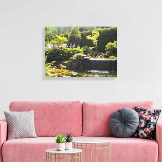 Elegant Garden Scene Canvas Afdruk (Insitu (Woonkamer))