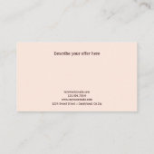 Elégant gâteau aquarelle 10 Punch Fidélité client (Dos)