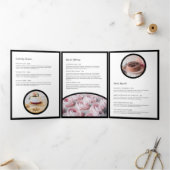 Élégant gâteau blanc avec Florals II Brochure boul (Intérieur)