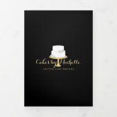 Élégant gâteau blanc avec Florals II Brochure boul (Page de couverture)