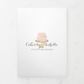 Elégant gâteau rose avec Florals Bakery Brochure (Page de couverture)