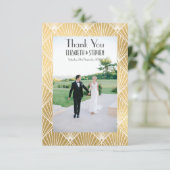Elégant Gatsby Déco 1920 2 Mariage photo Merci (Debout devant)
