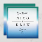 Elegant Gay Man Pride Bruiloft Save The Date (Voorkant / Achterkant)