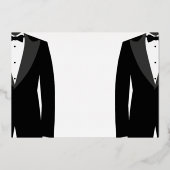 Elégant Gay Wedding Invitations Gold Foil Card (Verso)